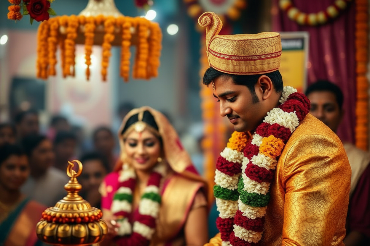 Traditional Indian wedding ceremony photographed by FrameFusion in Bangalore
